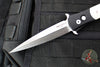 Protech Large Don OTS Auto Knife- Tuxedo- Black Handle- Ivory Micarta Inlay- Satin Blade 1951