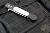 Protech Large Don OTS Auto Knife- Tuxedo- Black Handle- Ivory Micarta Inlay- Satin Blade 1951