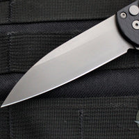 Protech Custom Malibu Flipper- Wharncliffe Edge- Black Dragonscale Pattern Aluminum Handle- Smokey Grey DLC Finished Blade 2023.017