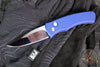 Protech Custom Duke 2 Out The Side (OTS) Auto Knife - Blue Handle- Mike Irie Compound Ground Mirror Polished Blade- Abalone Button 2025 Custom Duke 004