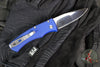 Protech Custom Duke 2 Out The Side (OTS) Auto Knife - Blue Handle- Mike Irie Compound Ground Mirror Polished Blade- Abalone Button 2025 Custom Duke 004