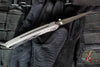 Protech Avalon- Peace Neighbor Deisgn- Manual Button Lock Knife- Knurled 17-4 Steel Handle- Nichols Damascus Blade 2026 Avalon Custom 05