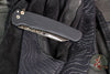 Protech Custom Malibu Flipper- Reverse Tanto- Dragon Scale Pattern Black Anodized Aluminum Handle- Baker Forge Coppermai Ripple Damascu Blade 2026 Custom 004