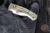 Protech Custom Duke 2 Out The Side (OTS) Auto Knife - Two-Tone Blue/Gold Anodized Titanium Handle- Abalone Inlay- Mike Irie Compound Ground Mirror Polished Blade- Abalone Button 2026 Custom Duke 003