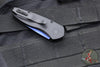 Protech Sprint- California Legal Auto- Black Handle- Sapphire Blue Finished Blade- Abalone Inlaid Button 2937-SB