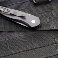 Protech Sprint- California Legal Auto- Black Handle- Black Finished Blade- Mother of Pearl Inlaid Button 2937