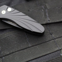 Protech Sprint- California Legal Auto- Black Handle- Black Finished Blade- Mother of Pearl Inlaid Button 2937