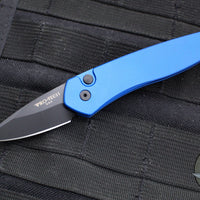 Protech Half-Breed Out The Side OTS Auto Knife- Blue Handle- Black Blade 3607-BLUE