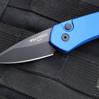 Protech Half-Breed Out The Side OTS Auto Knife- Blue Handle- Black Blade 3607-BLUE