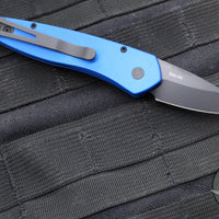 Protech Half-Breed Out The Side OTS Auto Knife- Blue Handle- Black Blade 3607-BLUE