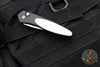 Protech Half-Breed Out The Side OTS Auto Knife- Tuxedo- Black Handle- Polished Ivory Micarta Inlay- Stonewash Blade 3651