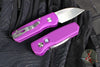 Protech Runt OTS Auto Knife- Wharncliffe- Purple Handle- Satin Magnacut Steel Blade-White Pearl Button  R5300-LTD Purple