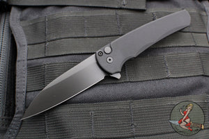 Protech Malibu Flipper- Wharncliffe Blade- Black Handle- Black DLC Magnacut Steel Blade- Black Hardware 5303