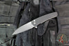 Protech Malibu Flipper- Wharncliffe Blade- Textured Battleworn Black Handle- Stonewash Magnacut Steel Blade 5305-BW