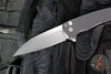 Protech Malibu Flipper- Wharncliffe Blade- Textured Battleworn Black Handle- Stonewash Magnacut Steel Blade 5305-BW