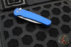 Protech Malibu Flipper- Wharncliffe Blade- Blue "Dragon Scale" Textured Handle- Stonewash Magnacut Steel Blade 5335-BLUE