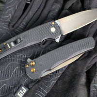 Protech Malibu Flipper- Wharncliffe Blade- Black "Dragon Scale" Textured Handle- Smokey Grey Magnacut Steel Blade- Rose Gold HW- Black DLC Clip 5336-LTD SG RGH