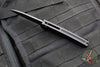 Protech Malibu Flipper- Wharncliffe Blade- Black "Dragon Scale" Textured Handle- Black DLC Magnacut Steel Blade 5336
