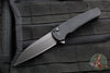 Protech Malibu Flipper- Wharncliffe Blade- Black "Dragon Scale" Textured Handle- Black DLC Magnacut Steel Blade- Tritium Button Inlay 5336-OPERATOR