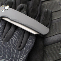 Protech Malibu Flipper- Reverse Tanto- Black Handle- Acid Wash Magnacut Blade 5401-AW
