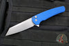 Protech Malibu Flipper- Reverse Tanto- Blue Handle- Stonewash Magnacut Blade 5401-Blue