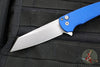 Protech Malibu Flipper- Reverse Tanto- Blue Handle- Stonewash Magnacut Blade 5401-Blue