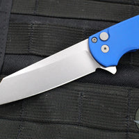 Protech Malibu Flipper- Reverse Tanto- Blue Handle- Stonewash Magnacut Blade 5401-Blue