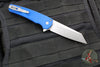 Protech Malibu Flipper- Reverse Tanto- Blue Handle- Stonewash Magnacut Blade 5401-Blue