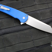 Protech Malibu Flipper- Reverse Tanto- Blue Handle- Stonewash Magnacut Blade 5401-Blue