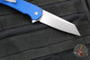 Protech Malibu Flipper- Reverse Tanto- Blue Handle- Stonewash Magnacut Blade 5401-Blue