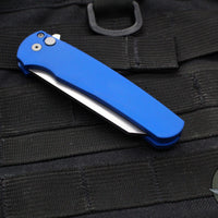 Protech Malibu Flipper- Reverse Tanto- Blue Handle- Stonewash Magnacut Blade 5401-Blue