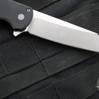 Protech Malibu Flipper- Reverse Tanto- Black Handle- Stonewash Magnacut Blade 5401