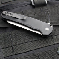 Protech Malibu Flipper- Reverse Tanto- Black Handle- Stonewash Magnacut Blade 5401