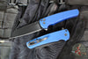 Protech Malibu Flipper- Reverse Tanto- Blue Handle- Black DLC Magnacut Blade 5403-BLUE