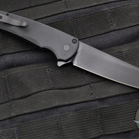 Protech Malibu Flipper- Reverse Tanto- Operator Series- Black Handle- Black DLC Magnacut Blade- Tritium Button Inlay 5403-OPER