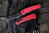 Protech Malibu Flipper- Reverse Tanto- Red Handle- Black DLC Magnacut Blade 5403-RED
