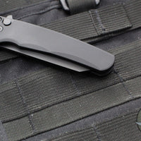 Protech Malibu Flipper- Reverse Tanto- Black Handle- Black DLC Magnacut Blade- 5403