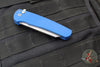 Protech Malibu Flipper- Reverse Tanto- Blue Textured Handle- Stonewash Magnacut Blade 5405-BLUE