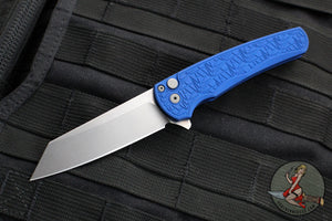 Protech Malibu Flipper- Reverse Tanto- Blue 1999 Nexus Pattern Handle- Stonewash Magnacut Blade 5405-BLUE NEXUS