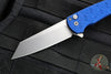 Protech Malibu Flipper- Reverse Tanto- Blue 1999 Nexus Pattern Handle- Stonewash Magnacut Blade 5405-BLUE NEXUS