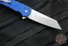 Protech Malibu Flipper- Reverse Tanto- Blue 1999 Nexus Pattern Handle- Stonewash Magnacut Blade 5405-BLUE NEXUS