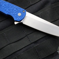 Protech Malibu Flipper- Reverse Tanto- Blue 1999 Nexus Pattern Handle- Stonewash Magnacut Blade 5405-BLUE NEXUS