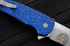 Protech Malibu Flipper- Reverse Tanto- Blue 1999 Nexus Pattern Handle- Stonewash Magnacut Blade 5405-BLUE NEXUS