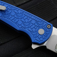 Protech Malibu Flipper- Reverse Tanto- Blue 1999 Nexus Pattern Handle- Stonewash Magnacut Blade 5405-BLUE NEXUS