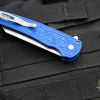 Protech Malibu Flipper- Reverse Tanto- Blue 1999 Nexus Pattern Handle- Stonewash Magnacut Blade 5405-BLUE NEXUS