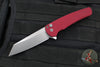 Protech Malibu Flipper- Reverse Tanto- Textured Red Handle- Stonewash Magnacut Blade 5405-RED