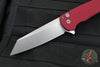 Protech Malibu Flipper- Reverse Tanto- Textured Red Handle- Stonewash Magnacut Blade 5405-RED