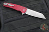 Protech Malibu Flipper- Reverse Tanto- Textured Red Handle- Stonewash Magnacut Blade 5405-RED