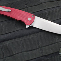 Protech Malibu Flipper- Reverse Tanto- Textured Red Handle- Stonewash Magnacut Blade 5405-RED