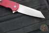 Protech Malibu Flipper- Reverse Tanto- Textured Red Handle- Stonewash Magnacut Blade 5405-RED